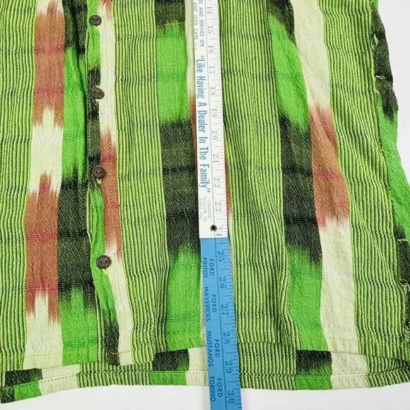 Freak N' Chic Woven Cotton Shirt Button Up Colorful Stash Pocket Men's XL EUC - Picture 6 of 8